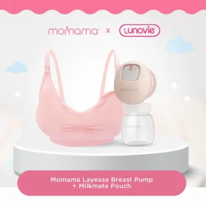 MOMAMA Layease + Lunavie Nursing Bra (Baby Pink)